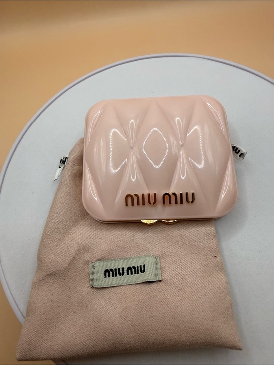 Miu Miu Other - Miu Miu Pale Pink Quilted Glossy mirror